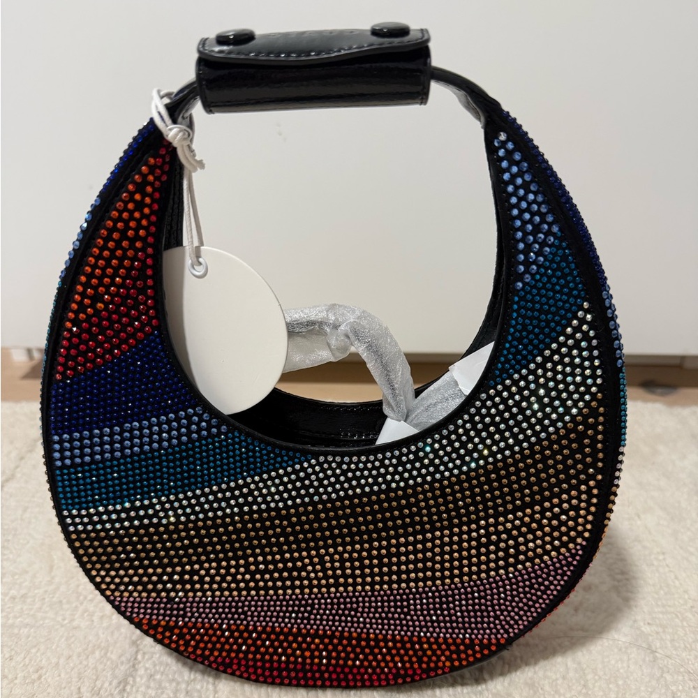 Staud mini moon rainbow crystal bag